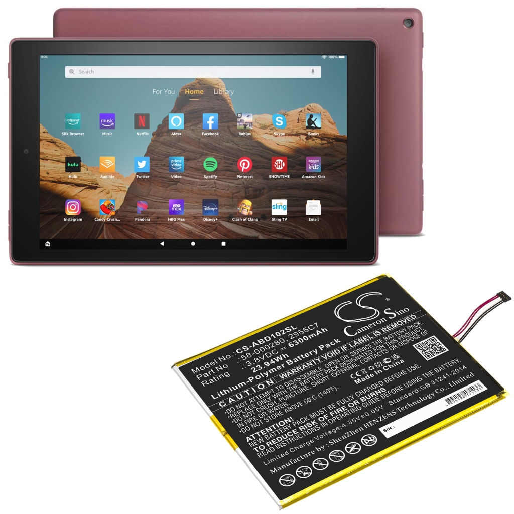 Tabletin akku Amazon Kindle Fire HD 10.1 9th (CS-ABD102SL)