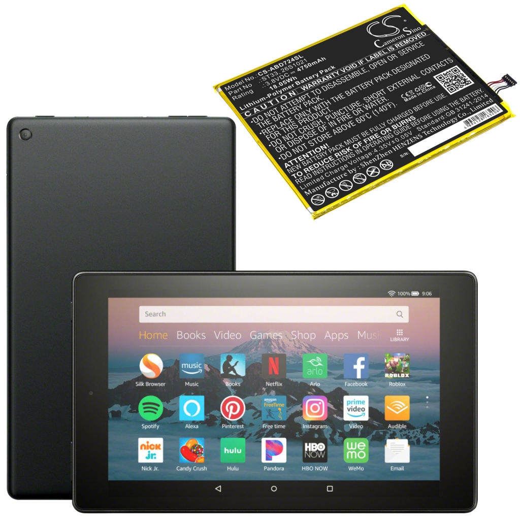 Tabletin akku Amazon K72LL4 (CS-ABD724SL)