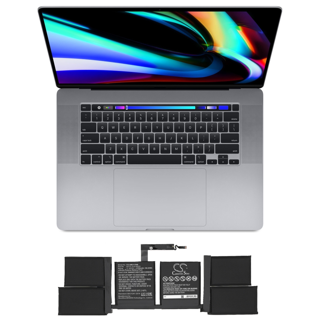 Kannettavan tietokoneen akku Apple MacBook Pro 16" model A2141 (2019 Release) with Touch Bar 