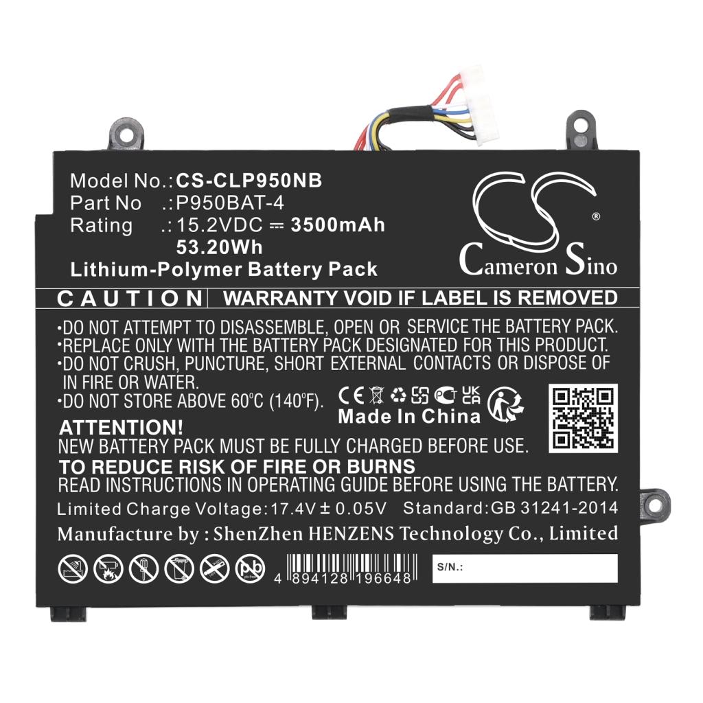 Kannettavan tietokoneen akku Sager CS-CLP950NB