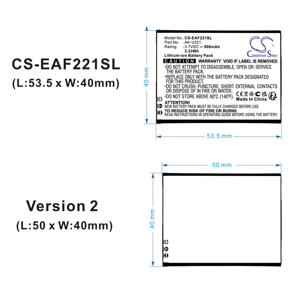 Matkapuhelimen akku Emporia ActiveEglam V221 (4G) (CS-EAF221SL)