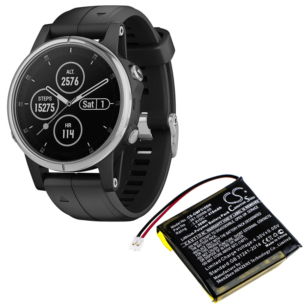 Älykellon akku Garmin Fenix 5X Running (CS-GMF510SH)