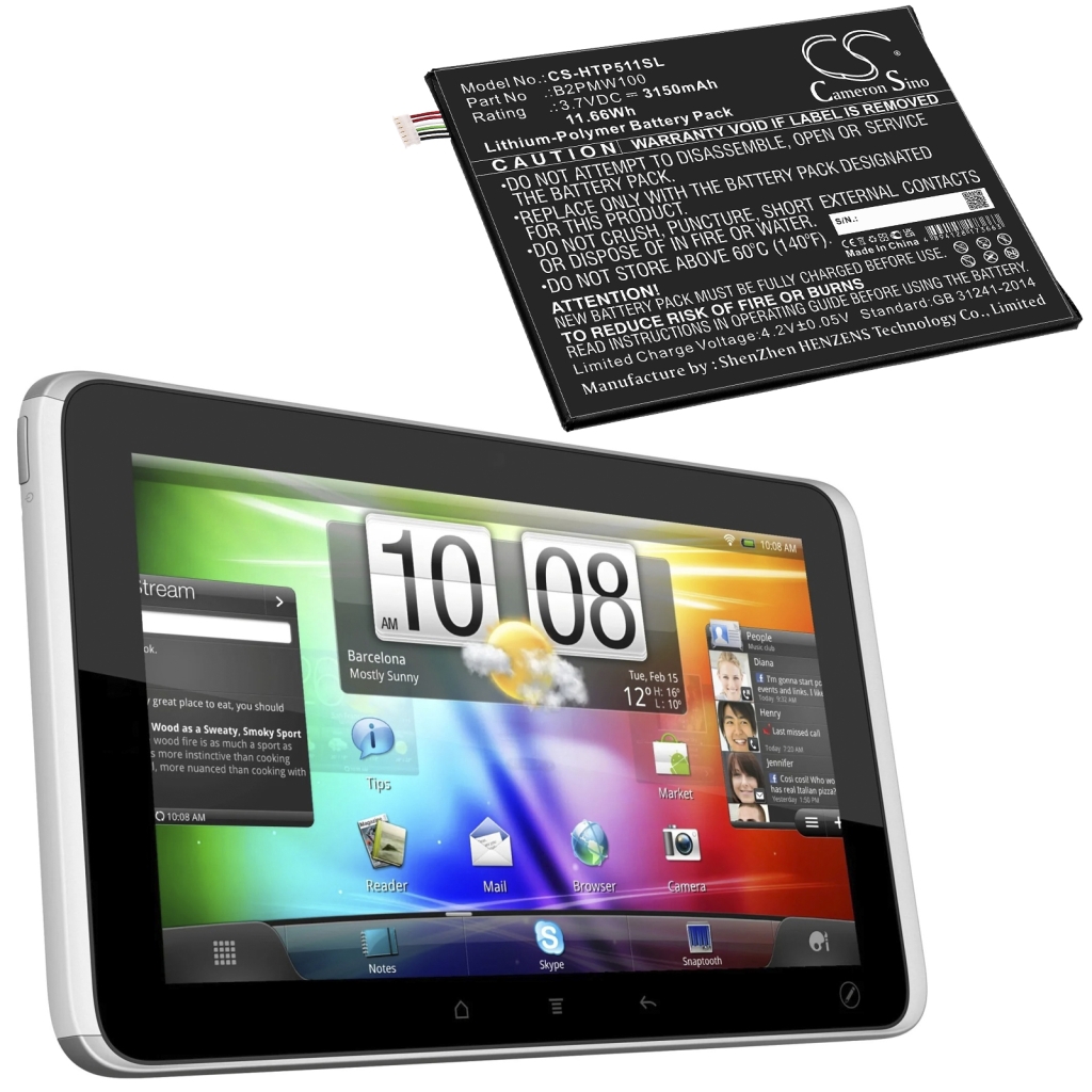 Tabletin akku HTC CS-HTP511SL