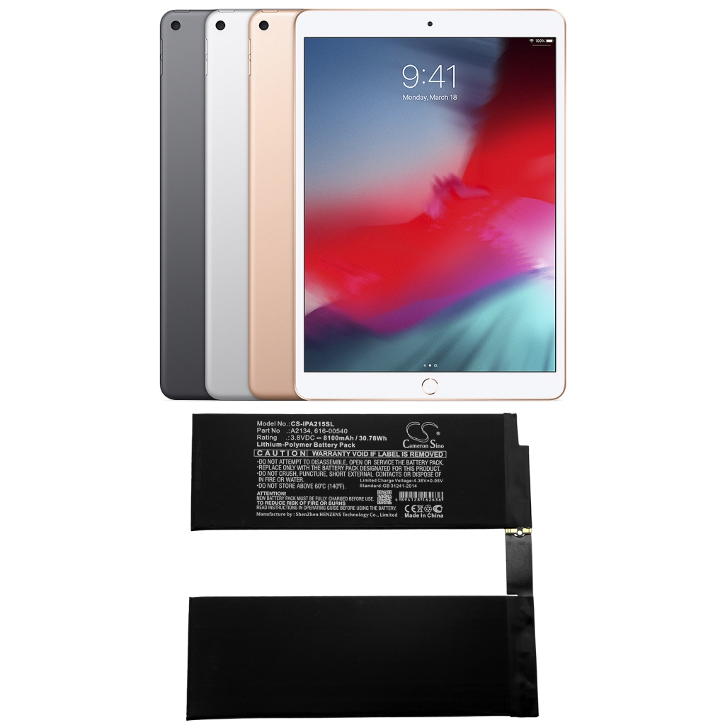 Tabletin akku Apple iPad Air 10.5";_2019_(CS-IPA215SL)=