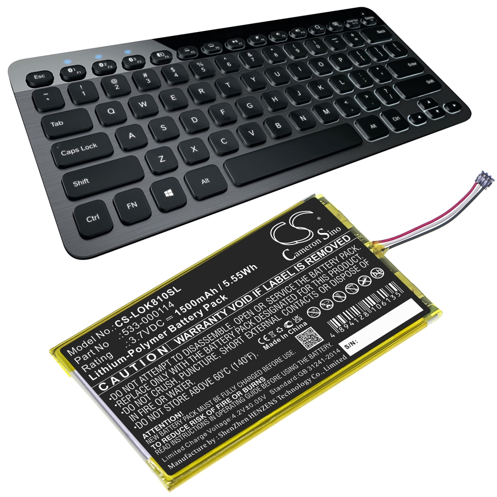 Näppäimistön akku Logitech IIIuminated Keyboard K810 (CS-LOK810SL)