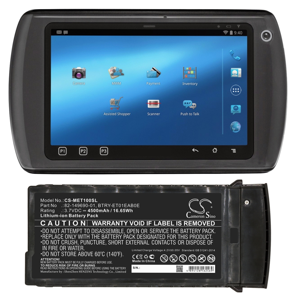 Tabletin akku Motorola CS-MET100SL