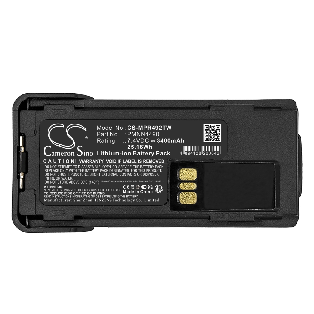 Kaksisuuntaisen radion akku Motorola CS-MPR492TW