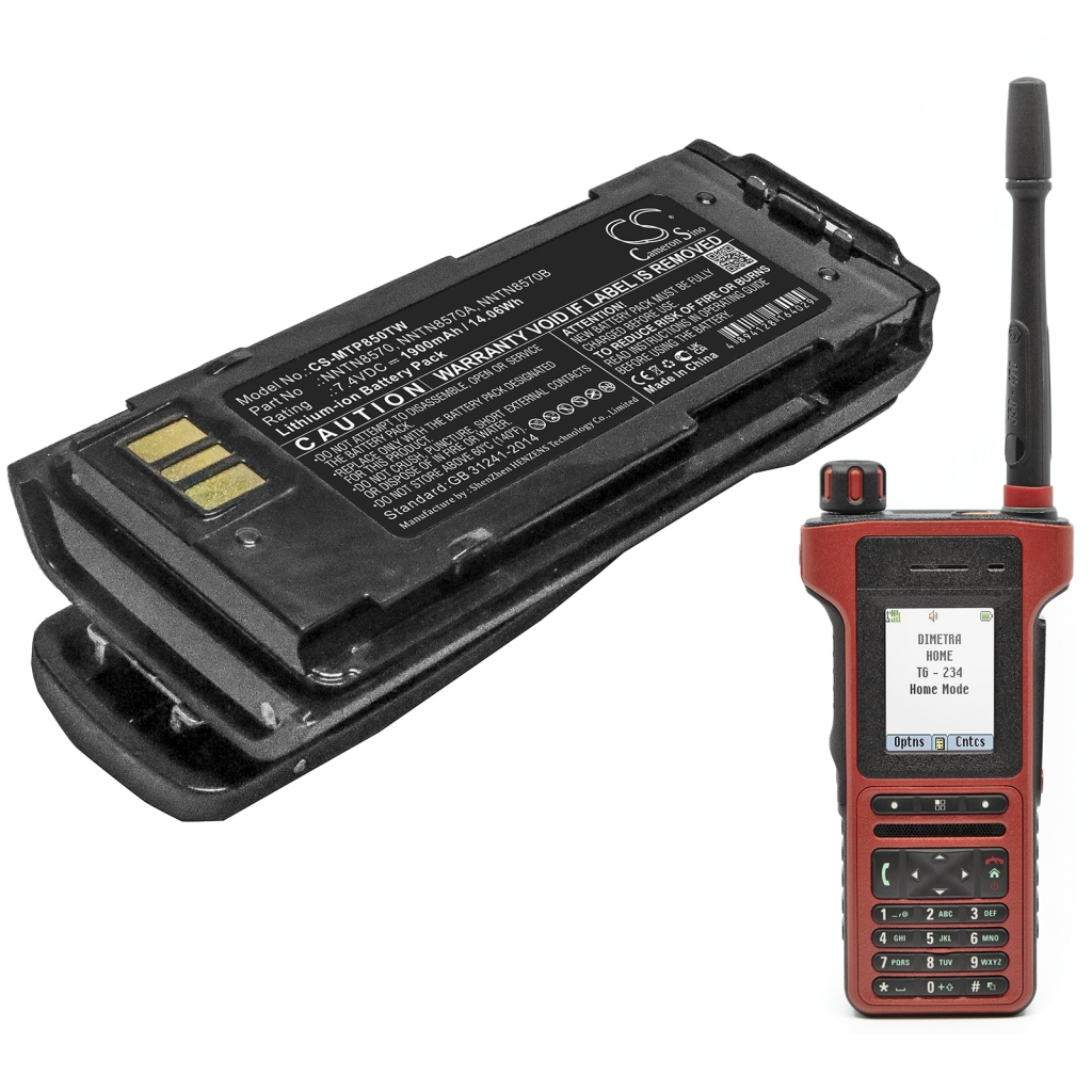 Kaksisuuntaisen radion akku Motorola CS-MTP850TW