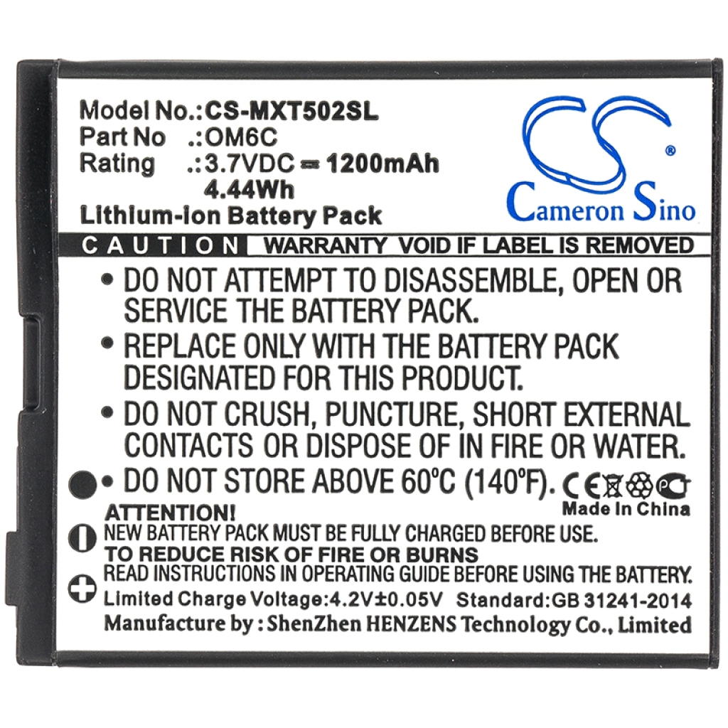 Matkapuhelimen akku Motorola Quench XT5 (CS-MXT502SL)