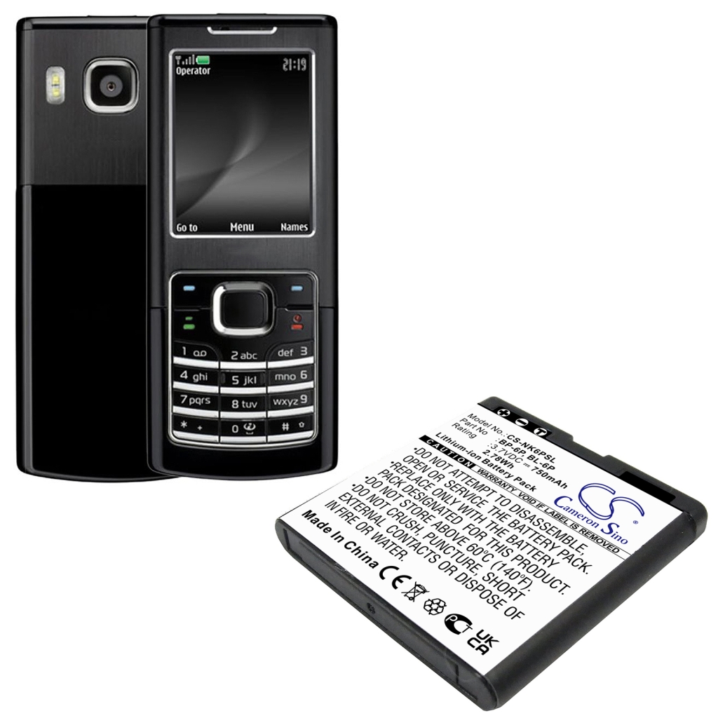 Matkapuhelimen akku Nokia 6500 Classic (CS-NK6PSL)