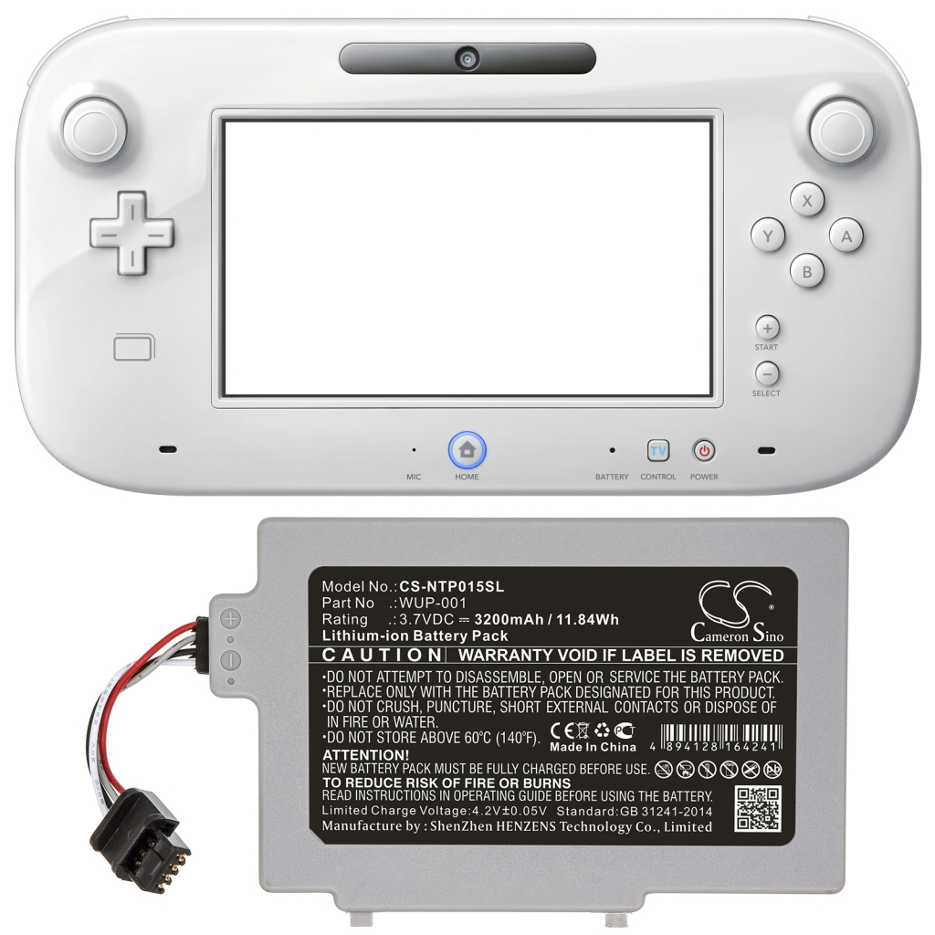 Yhteensopiva akun vaihto Nintendo WUP-001