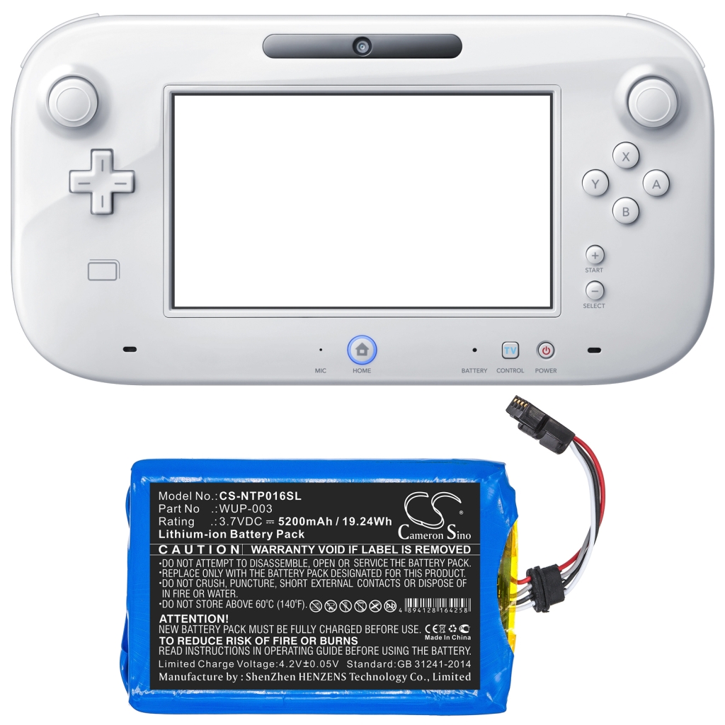 Yhteensopiva akun vaihto Nintendo WUP-003