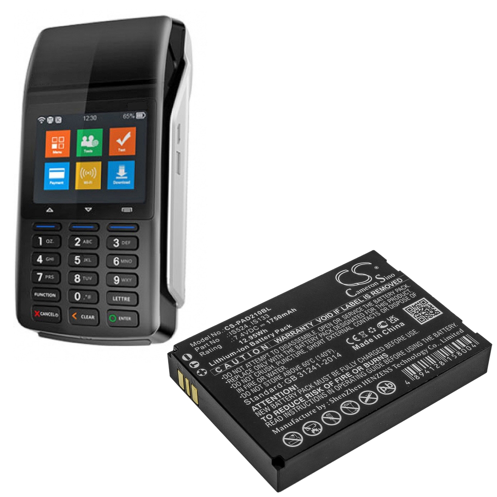 Maksupäätteen akku Pax D210 GPRS (CS-PAD210BL)