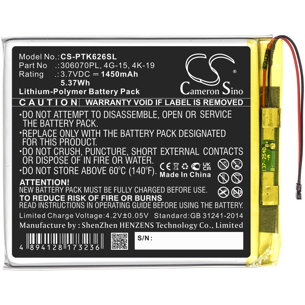 E-kirjanlukijan akku Pocketbook 614 Basic 3 Plus (CS-PTK626SL)