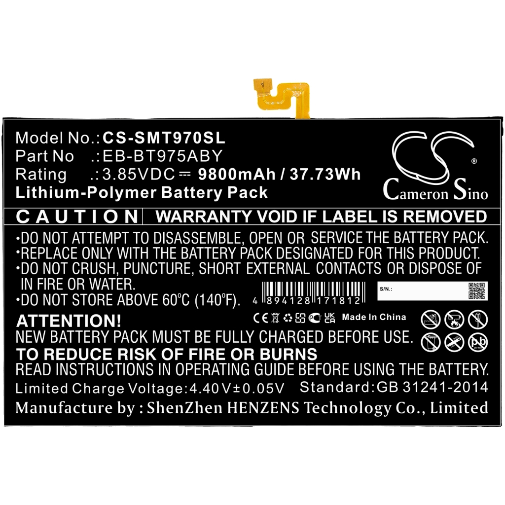 Tabletin akku Samsung SM-T976B (CS-SMT970SL)