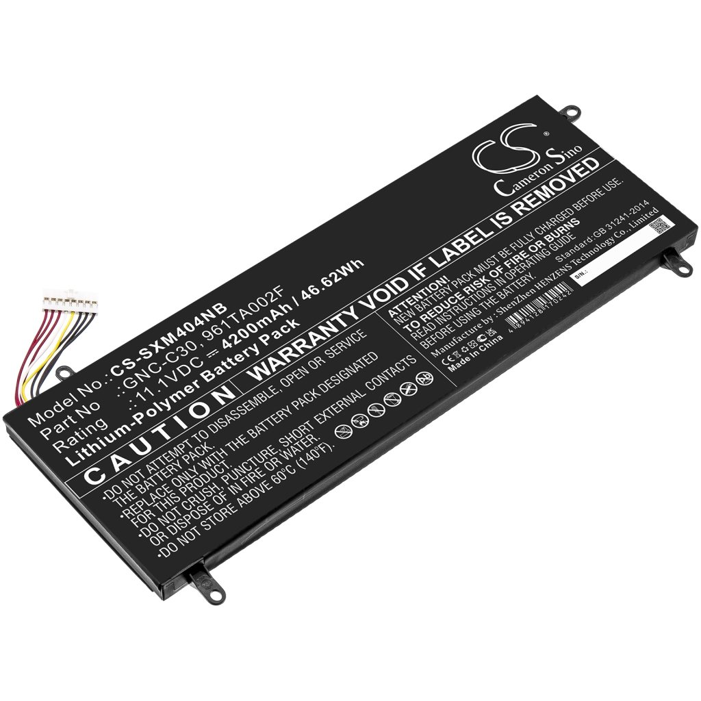 Yhteensopiva akun vaihto Gigabyte 961TA002F,GNC-C30