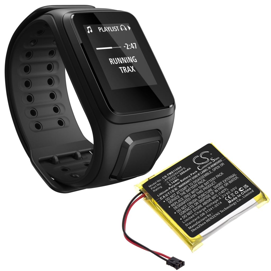 Älykellon akku Tomtom Spark Cardio 2   Music GPS (CS-TMS110SH)