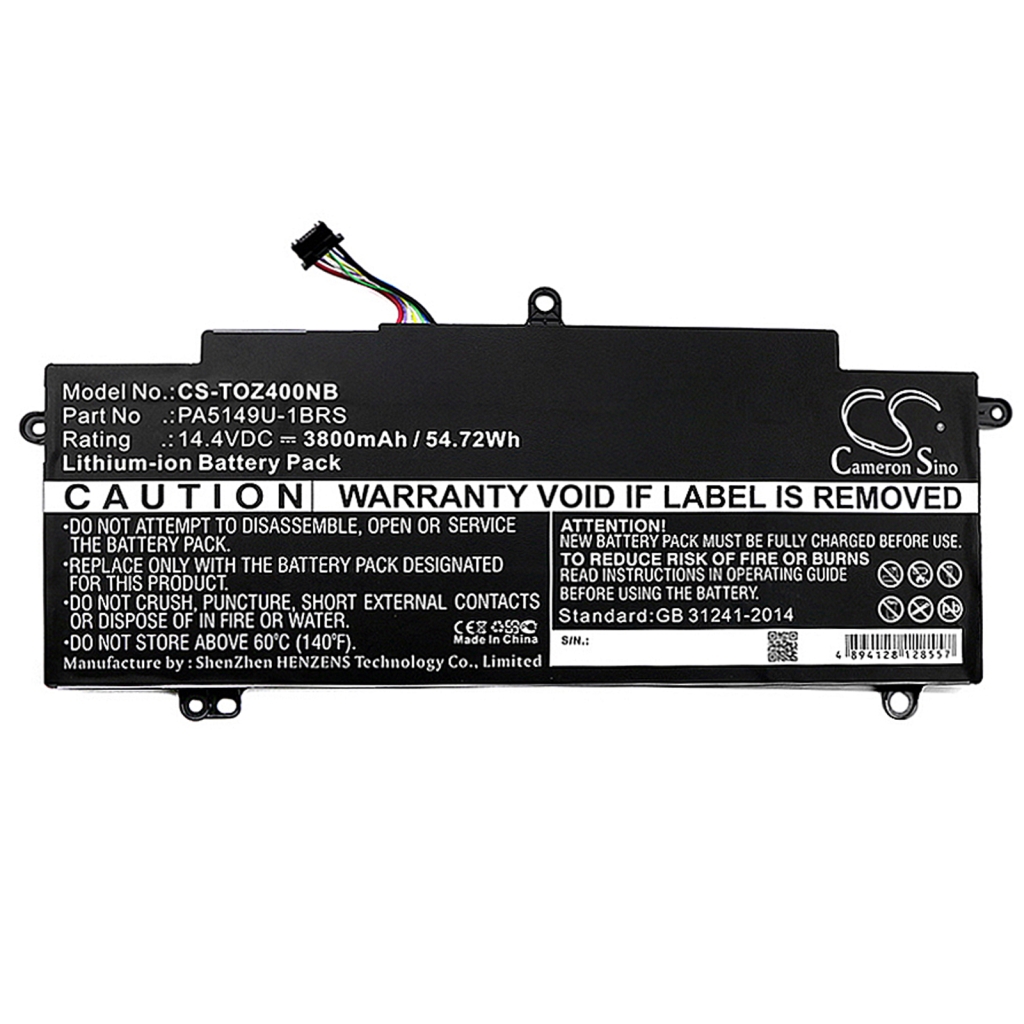 Yhteensopiva akun vaihto Toshiba PA5149U-1BRS