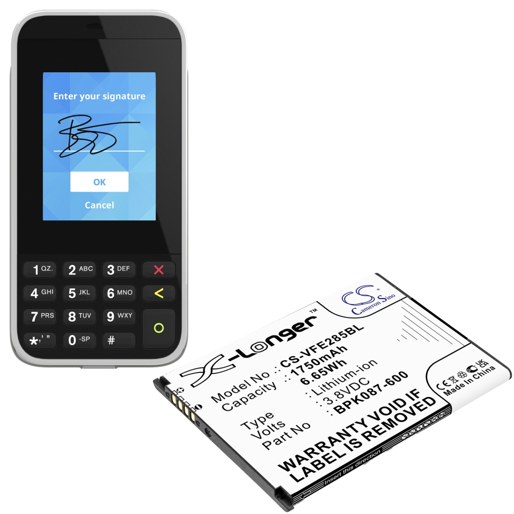 Maksupäätteen akku Verifone E285 (CS-VFE285BL)