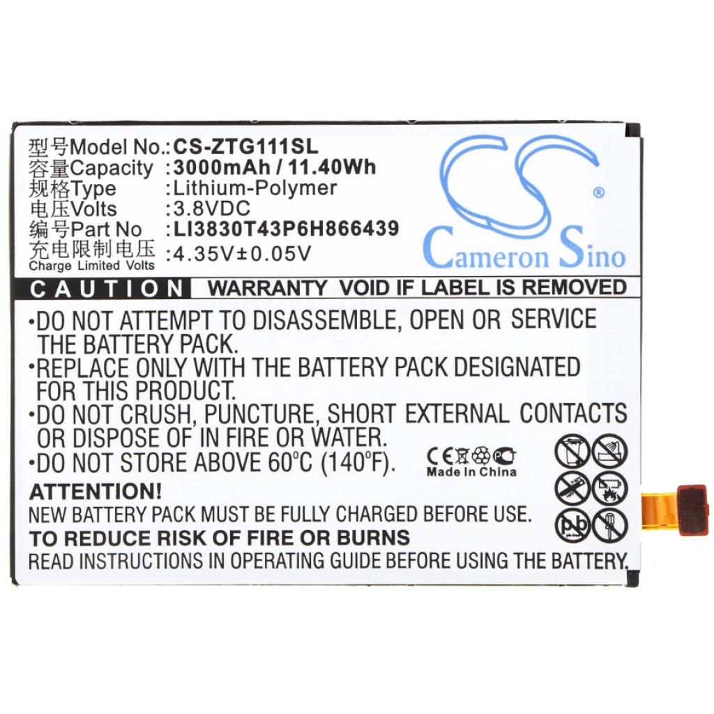 Matkapuhelimen akku ZTE N9518 (CS-ZTG111SL)